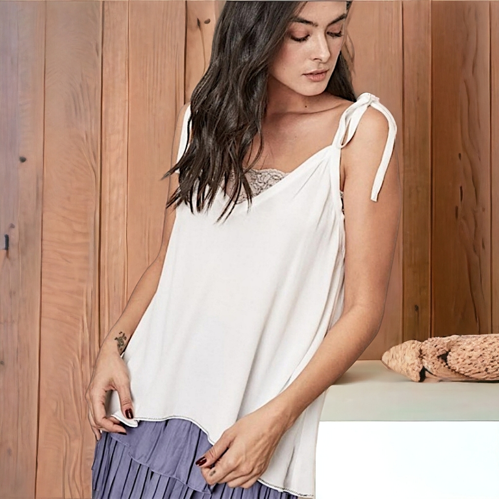28997 Lace Trimmed Tank